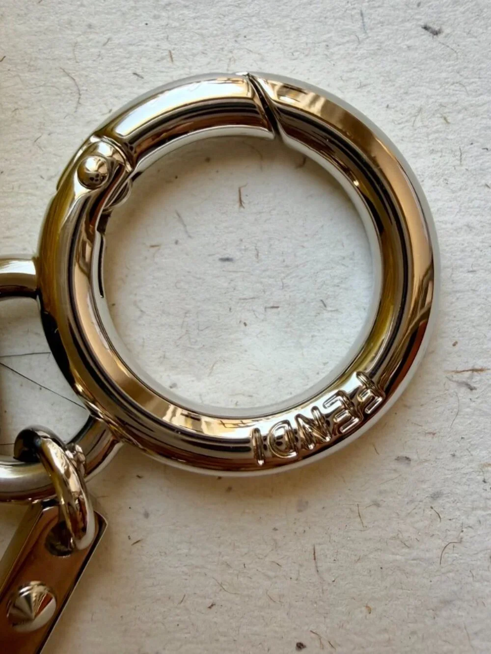Fendi Yellow Monster Bag Bugs Mink Fox Fur Bag Charm